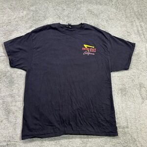 In-N-Out Burger CA graphic tee, mens XL, black, hot rod